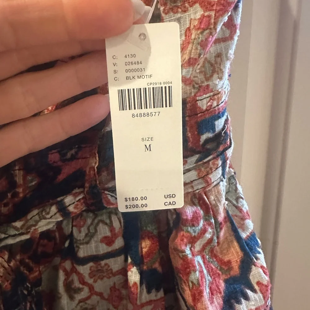Anthropologie Black Floral Tiered Maxi Dress with Rust Accents - Picture 3 of 7